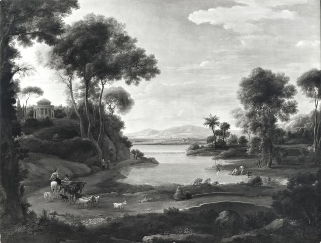 Prudence Cuming Associates — Lint Hendrik Frans Van - sec. XVIII - Paesaggio fluviale con tempio e pastori — insieme